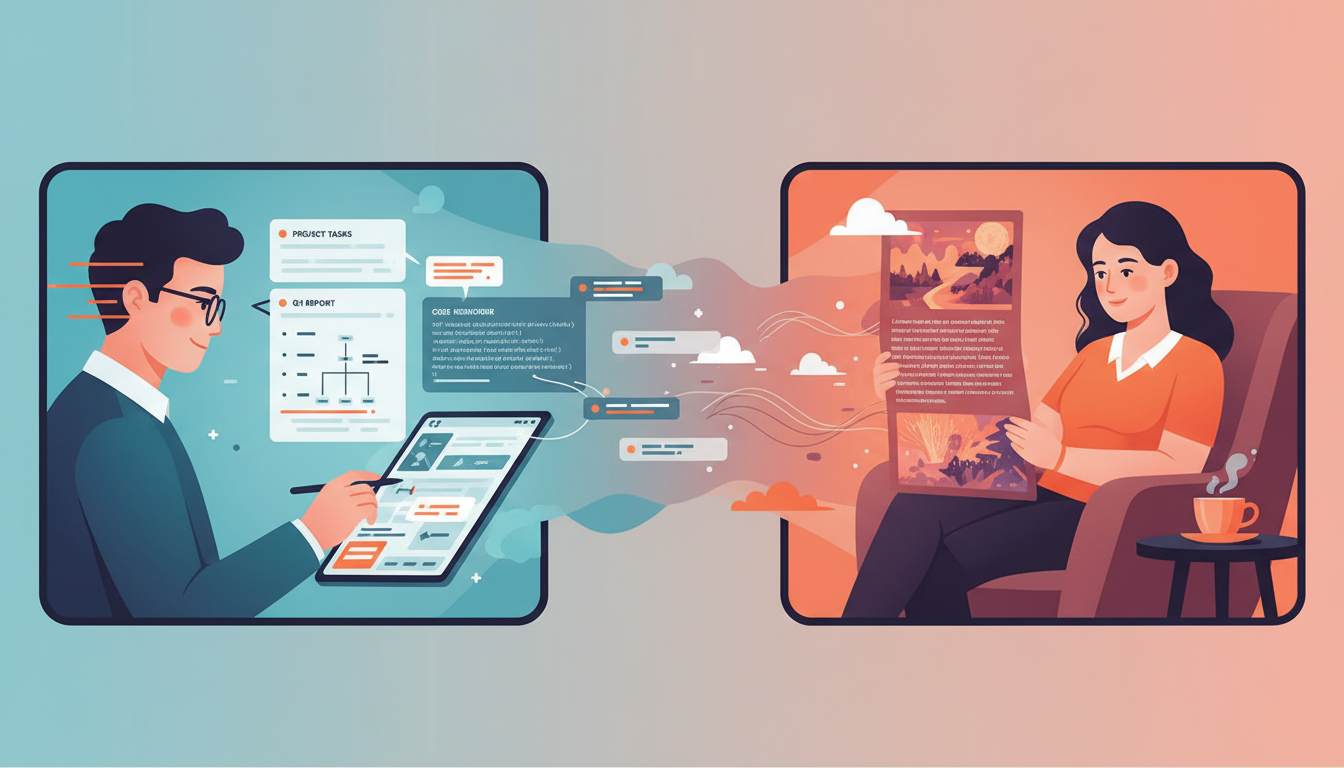 Content for Fun vs. Content for Purpose: Designing for Two Distinct Modes