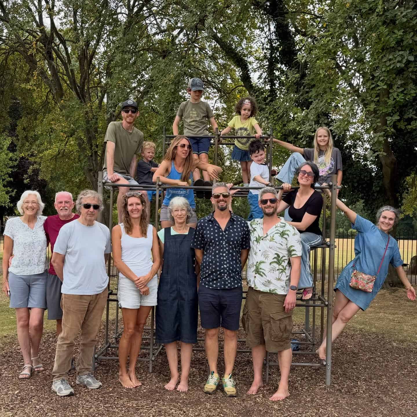 A rare extended family shot, just missing a sister, a brother and a brother-in-law